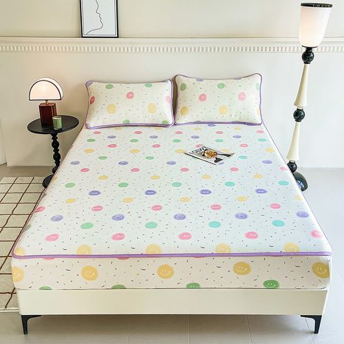 夏季冰丝凉席三件套床笠款可机洗凉感床单夏软席夏天全包围床垫套