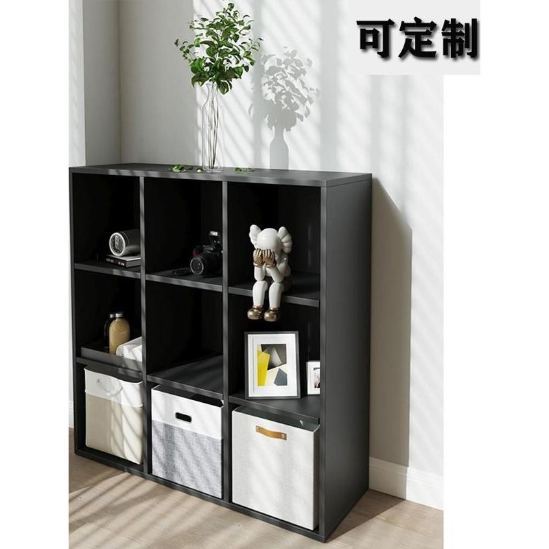 鹏音伴定制收纳柜黑色简约组合墙书柜单格多功能客厅展示柜岛柜配件