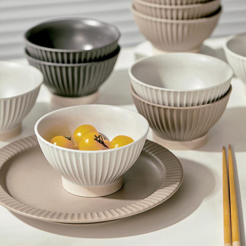人釉彩餐具饭碗家用2FS75FS75026复新款日式古米下饭碗特别好看的