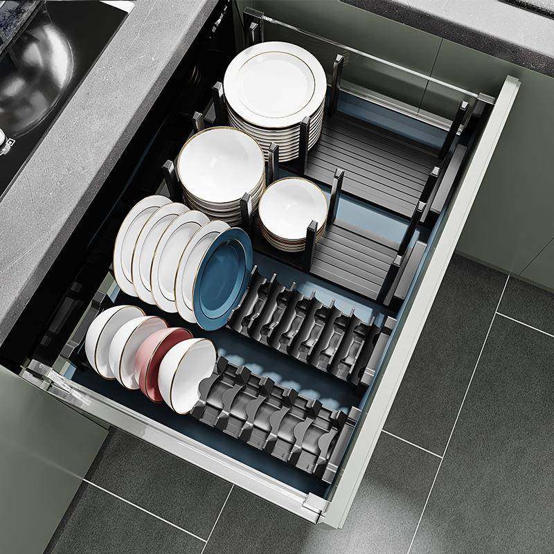 碗碟收纳架碗盘厨房抽屉收纳分隔内置碗架柜内橱柜餐具盘子置物架,厨房/烹饪用具,抹布架/厨房清洁收纳架,淘宝优惠券,粉丝福利购,淘宝优惠卷