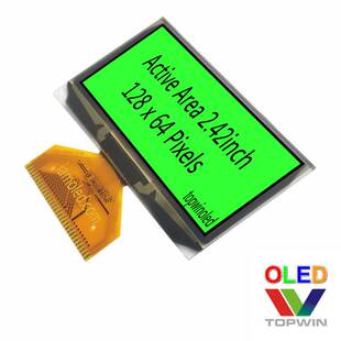 2.42英寸黄光OLED屏液晶屏ug-2864asypg14白色蓝色绿色厂家包邮