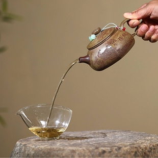 爆款密文分销宜兴紫砂壶匠人手工制作原矿云雾沉香泥六方纳福茶具