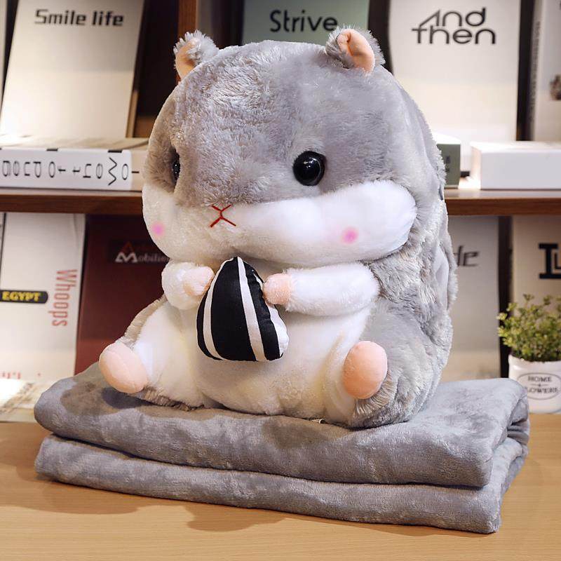 仓鼠多功能抱枕被子两用靠垫办公室车载靠枕学生午睡毯子枕头女生,居家布艺,抱枕被,淘宝优惠券,粉丝福利购,淘宝优惠卷