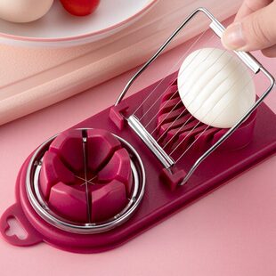 日式鸡蛋切片器304不锈钢切蛋器家用二合一花式切蛋器皮蛋分瓣器