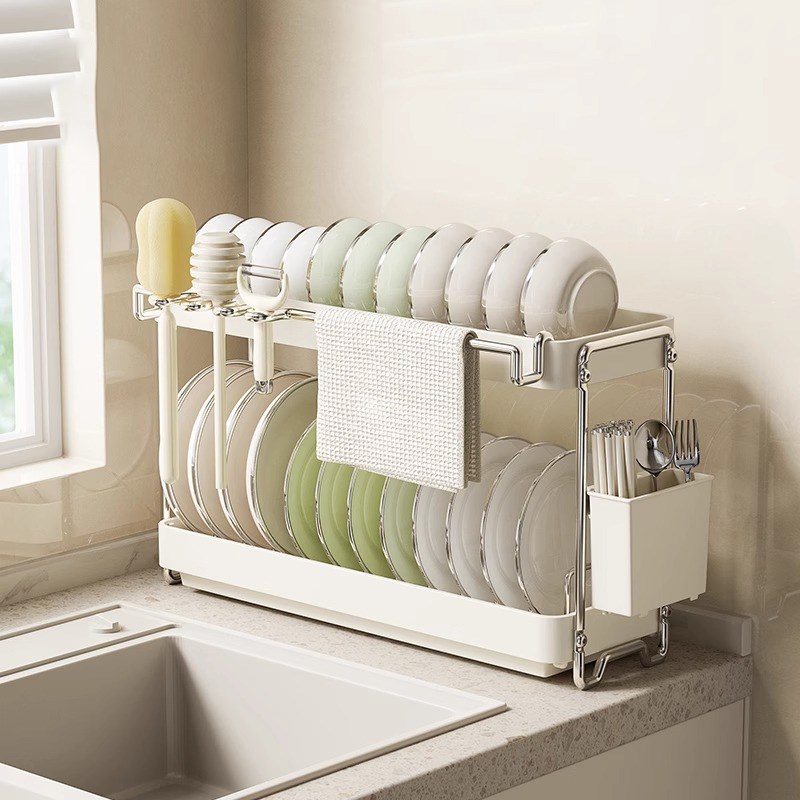 厨房置物架碗碟碗盘收纳层架沥水架家用多功能放碗架T碗筷收纳盒