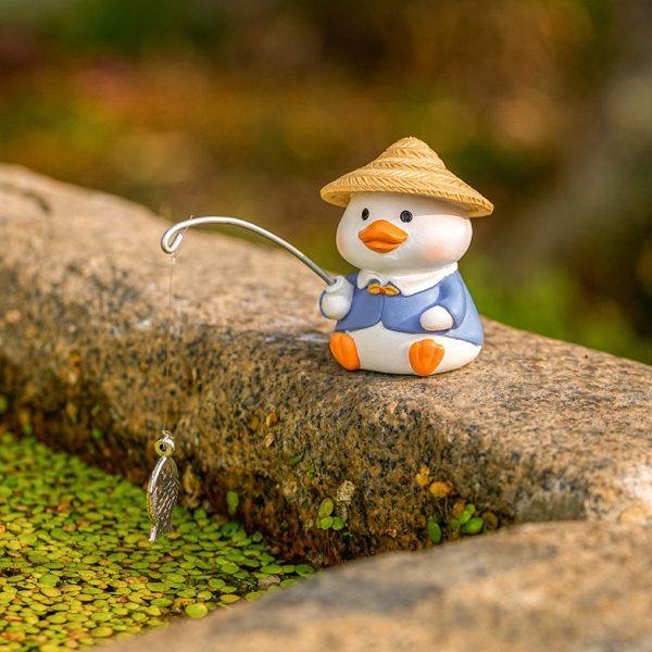 鱼缸造景可爱动物钓鱼摆件创意造景微景观装饰假山流水鱼池治愈系,家居饰品,户外/庭院摆件,淘宝优惠券,粉丝福利购,淘宝优惠卷