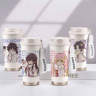 鬼灭之刃周边保温杯富冈义勇时透无一郎蜜璃蝴蝶忍大容量316水杯