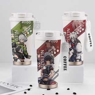 绝区零周边保温杯艾莲安比莱卡恩二次元 水杯大容量学生不锈钢杯子