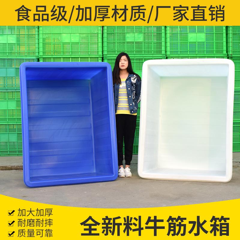 加厚牛筋塑料水箱长方形大号x方桶水产养殖箱家用养鱼卖鱼储水桶