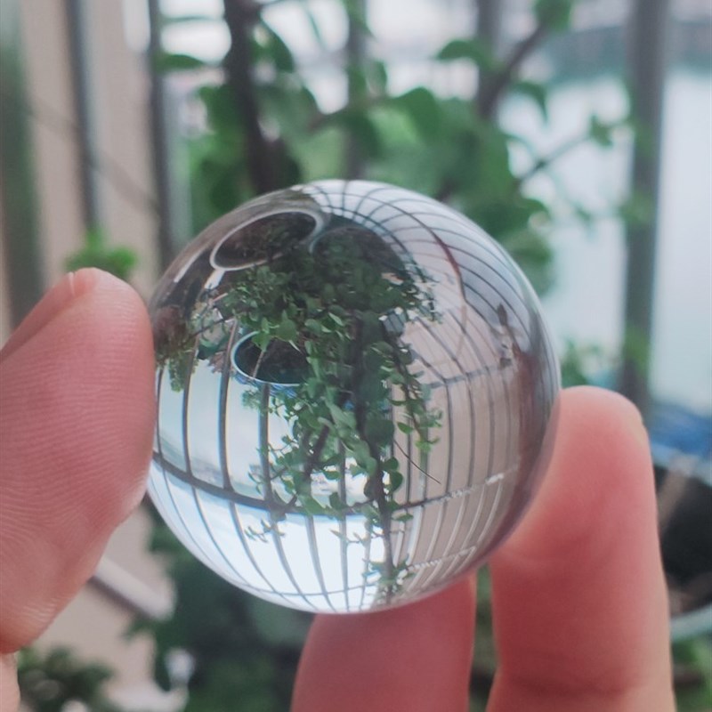 天然白水晶球全纯净体原矿石U打磨摩尼宝珠