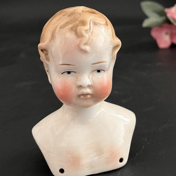 中古复刻古董陶瓷娃娃玩偶手作材料包配件家居软装可爱素瓷复古