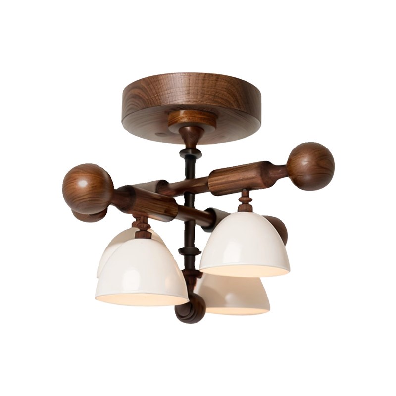 法式中古卧室吸顶灯中式侘寂风主卧复古实木餐厅书房衣帽间.灯cas