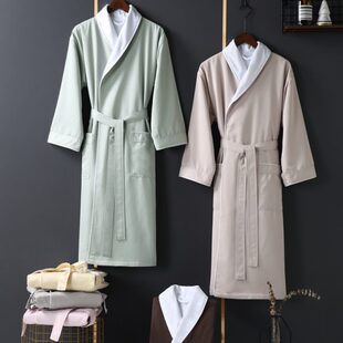 康乃馨canasin五星级酒店浴袍女春秋双层居家服四季浴衣长款睡袍