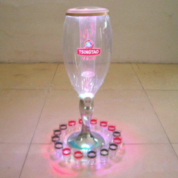 铝合金底座扎啤桶 3L七彩发光酒炮 扎啤酒柱 酒吧酒桶酒塔 分酒器