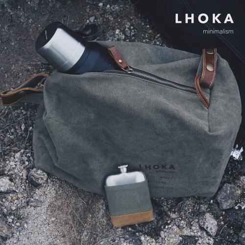 LHOKA酒壶保护套配赠bold系列户外便携随行烈酒不锈钢复古帆布