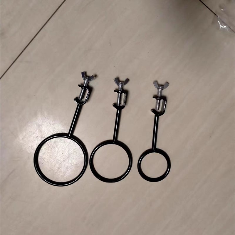 铁三环3*1套实验室加热圈分液A漏斗架铁架台配套开口固定支架 铁