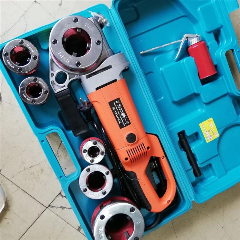 2寸手持电动套丝机板牙管道攻丝铰扳铰螺纹镀锌Y管套丝4分