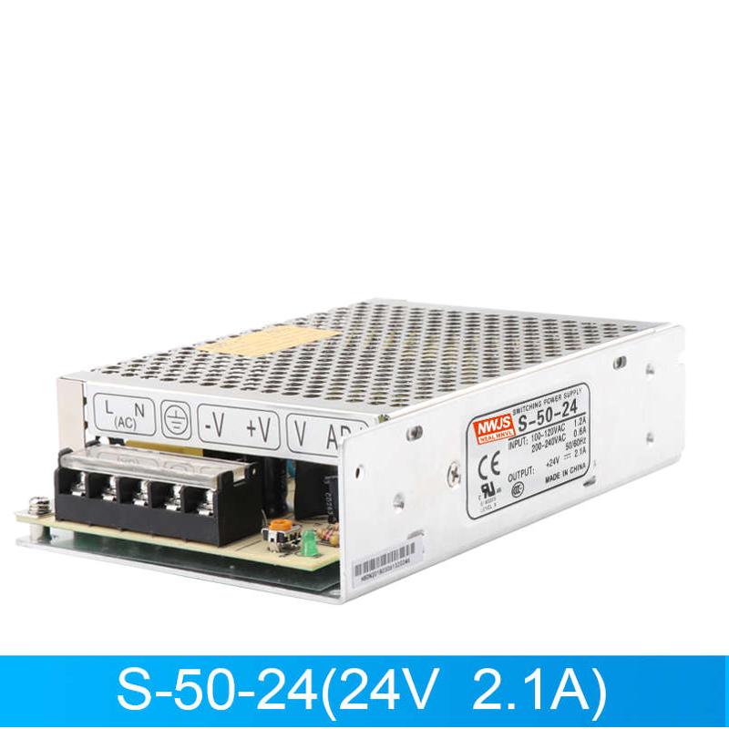 明伟开关电源型号S-50-24V2.1A 5V10EA15V3.3A 12V4.2单路输出电