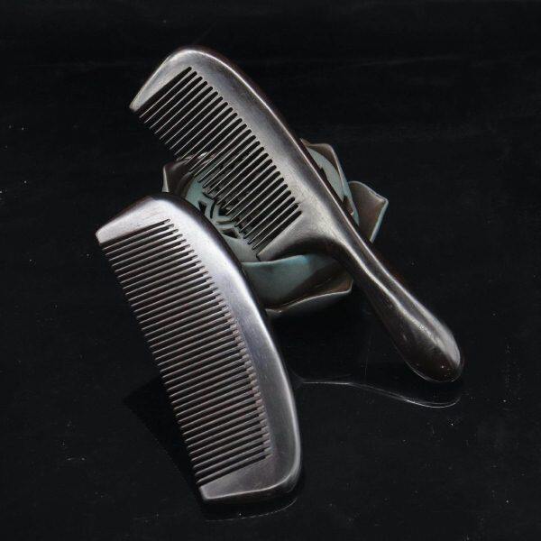 沉水紫光檀木梳子传统工艺榫卯拼接梳结实耐用礼品檀木乌木梳