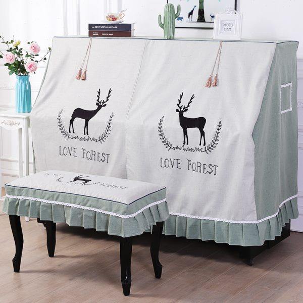 北欧钢琴巾盖巾钢琴刺绣印花布艺钢琴套防尘罩钢琴罩全罩半开款,居家布艺,钢琴罩,淘宝优惠券,粉丝福利购,淘宝优惠卷