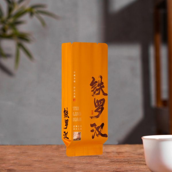 武夷岩茶茗丛铁罗汉金牡丹瑞香公版烫金泡袋大红袍包装袋长款15cm图片