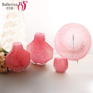 百花园精致缠丝工玻璃容器 纯手工家居工艺品饰品干花花瓶摆件