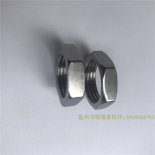 304不锈钢细牙螺帽1.5牙气缸六角薄螺母M12M14M16M18M20M22M24M26