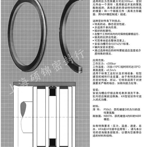 Paker标准KR组合密封圈 70*59*4.2/70*54.5*6.3/70*57*6.3 油封