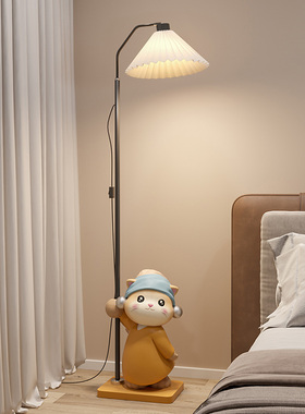 创意可爱珍珠猫装饰m落地灯卧室客厅办公室家居儿童房软装乔迁礼
