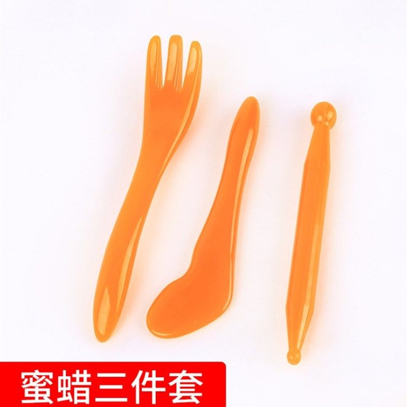 蜜蜡眼部拨筋棒经络面部美容点穴棒 按摩刮疗片刮痧板点穴笔