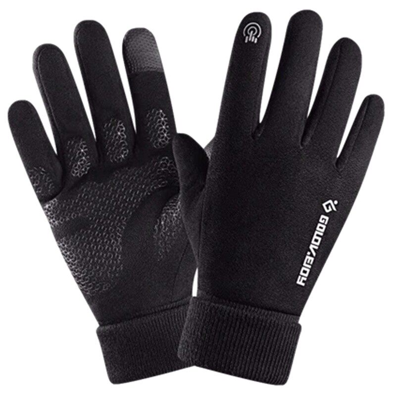 秋冬山地自行车骑行保暖长指手套摩托车触屏加绒全指手套骑行装备