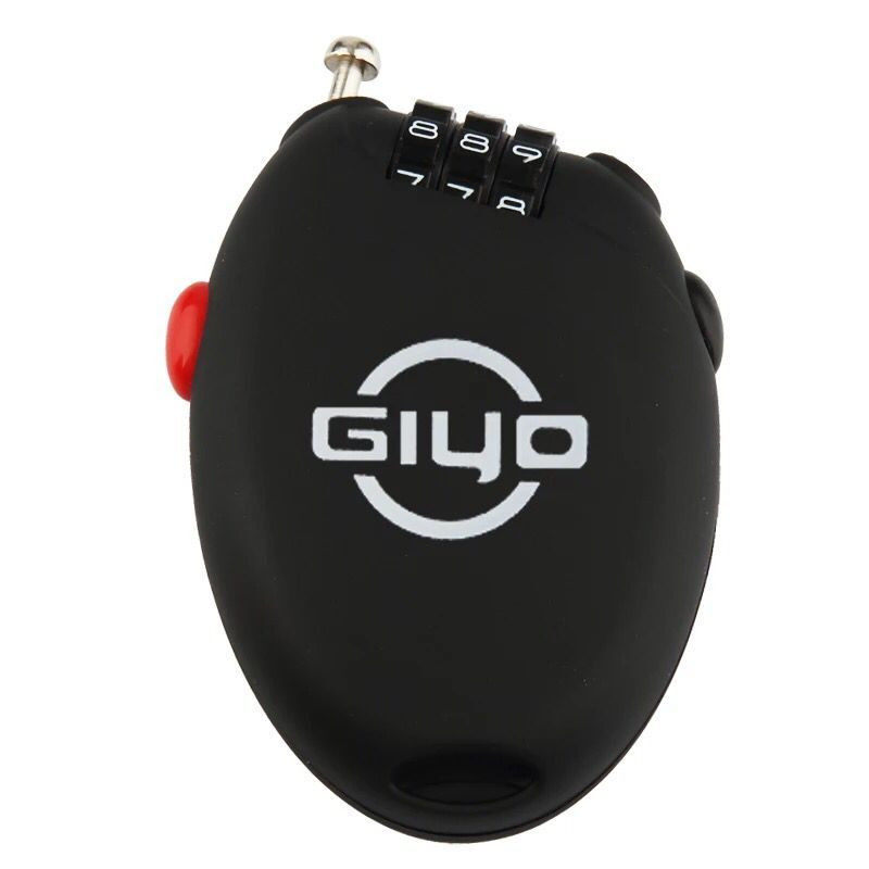 GIYO自行车锁山地车锁电动车死飞钢缆锁迷你密码锁防盗行李背包锁