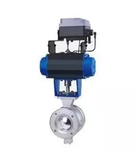 QV640/7F-16P不锈钢气动V型调节阀 气动偏心半球阀DN15到DN200