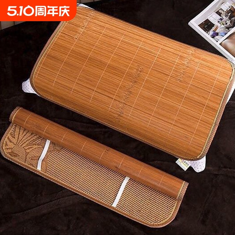 夏季竹席枕席竹枕头n披片枕片学生凉席枕披单人藤条面枕巾枕套睡