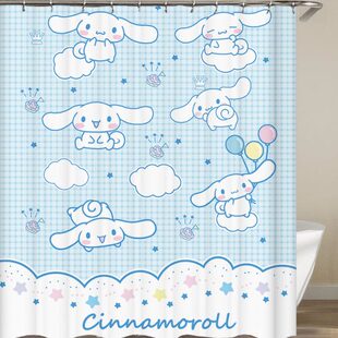 玉桂狗窗帘隔断帘浴室帘子布料门帘卫生间淋浴洗澡挂帘大耳狗浴帘