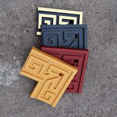 回纹转角线条树脂仿古浮雕装 迎门墙挂件塑料边框线 饰影壁墙新中式