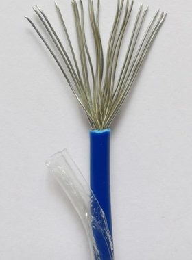 FVN1.5蓝色地感线圈线双层护套纯铜镀锡地磁电警线500米热卖包邮