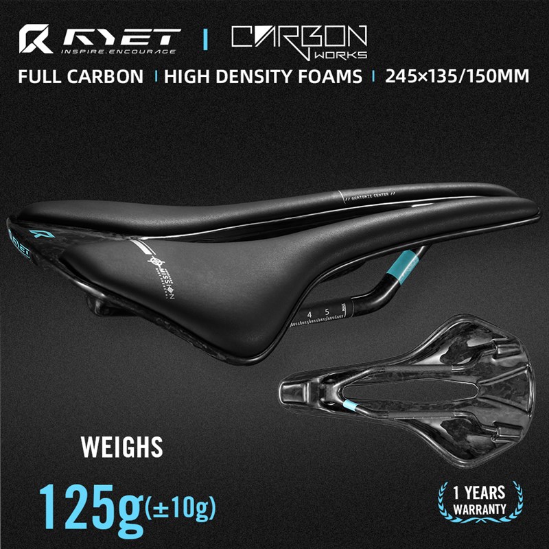 RYET自行车3D打印坐垫u 公路山地碳纤维中空座包超轻碳轨座垫鞍座