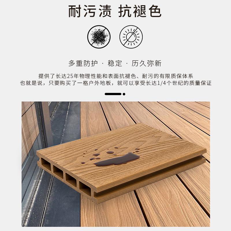 户外塑木地板庭院花园别墅阳台3D在线压花木纹防滑Y木塑长条板材