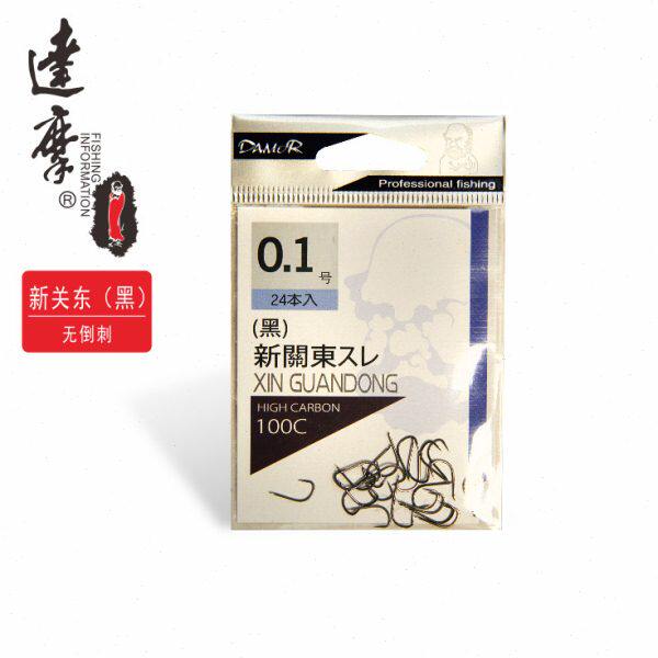 达摩钓具鱼钩新关东黑无倒刺鱼钩鲫鲤罗非钓钩钩针竞技