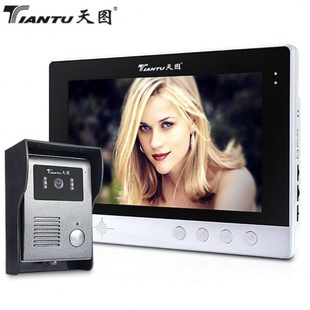 天图可视对讲门铃有线家用高清电子门铃智能楼宇对讲门铃高端10寸