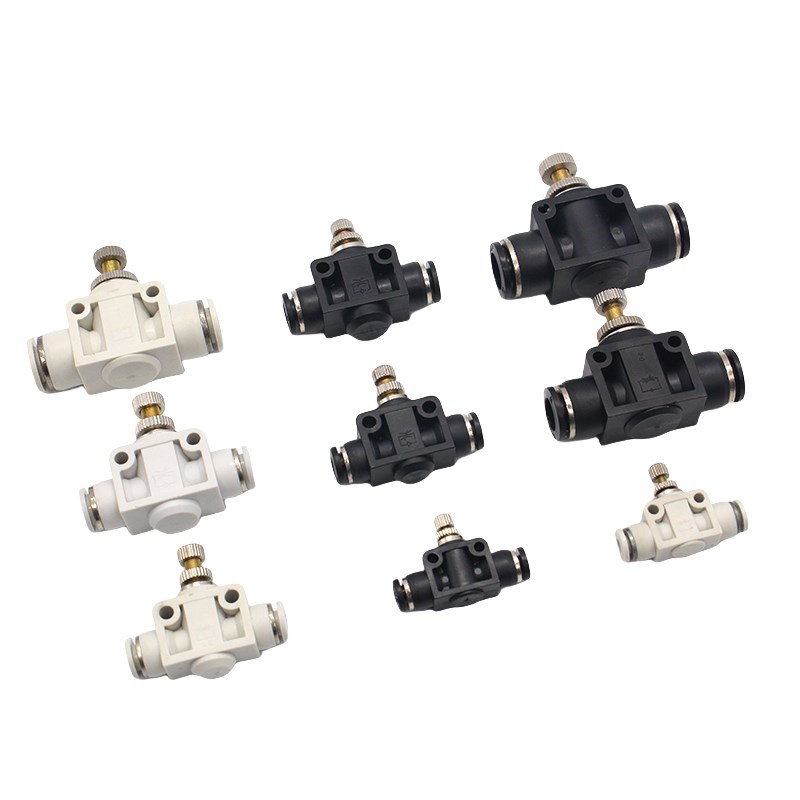 LSA节流限流调速调节m管道阀快速快插气动气管接头PA4/6/8/10/12M