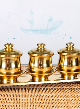 铜圣水杯摆件q 铜供T水杯 供杯