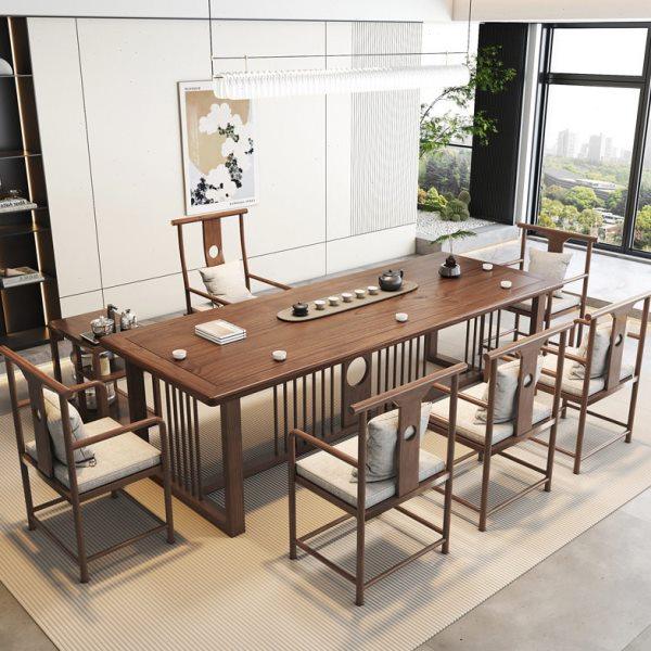 严选大板原木实木公泡茶茶几新中式茶桌一体家用公室客厅桌椅,商业/办公家具,茶台/茶桌,淘宝优惠券,粉丝福利购,淘宝优惠卷