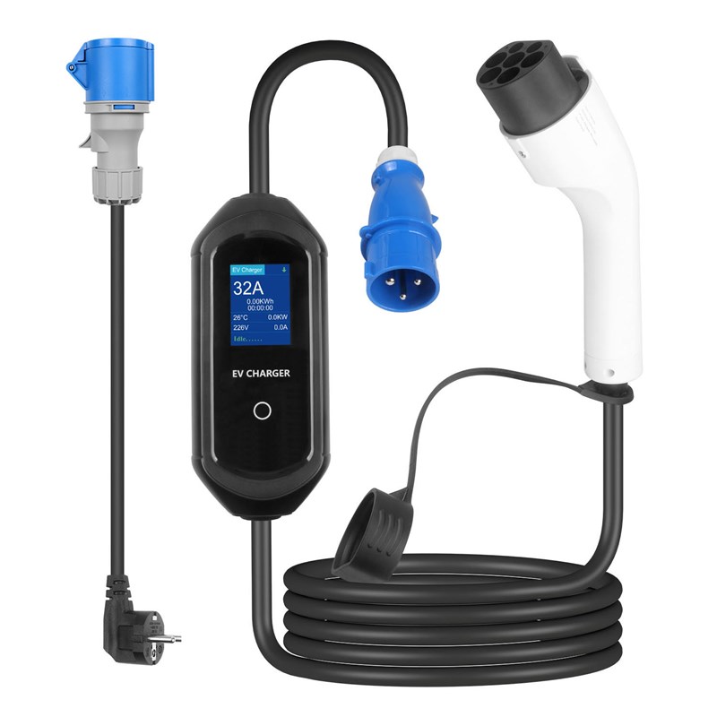 国标充电枪新能源汽车GB/T可携式家用交J流充电枪工业标准CEE插头