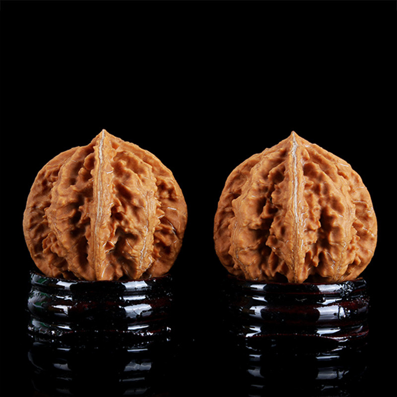 文玩核桃野生狮子头铁麻核桃文A玩灯笼官帽古玩手玩件山核桃肉纹