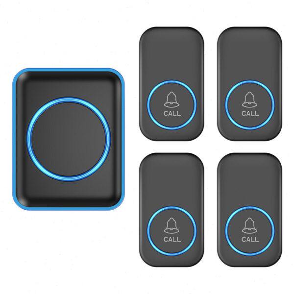 门铃无线家用远距离无线门铃不用电线四拖一电子遥控门铃防水