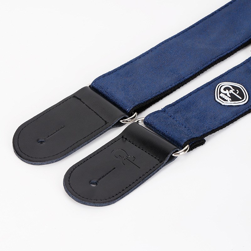 真皮民谣吉他背带可调节长度电木吉他背K带可插拨片简约贝斯背带