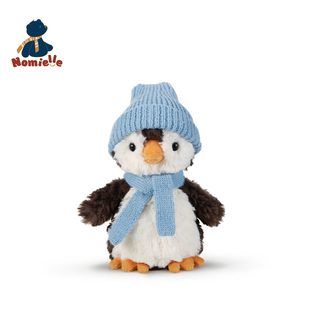 nomielle卷毛小企鹅毛绒玩具公仔抱枕送女友生日情人节新年礼物