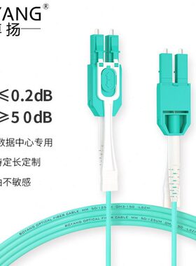 博扬 拉杆式万兆多模光纤跳线lc-lc 30米OM3-300一管双芯尾纤Φ2